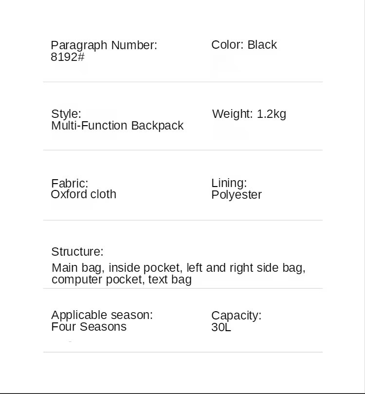 Water-Resistant USB Business Oxford Laptop Backpack product detail