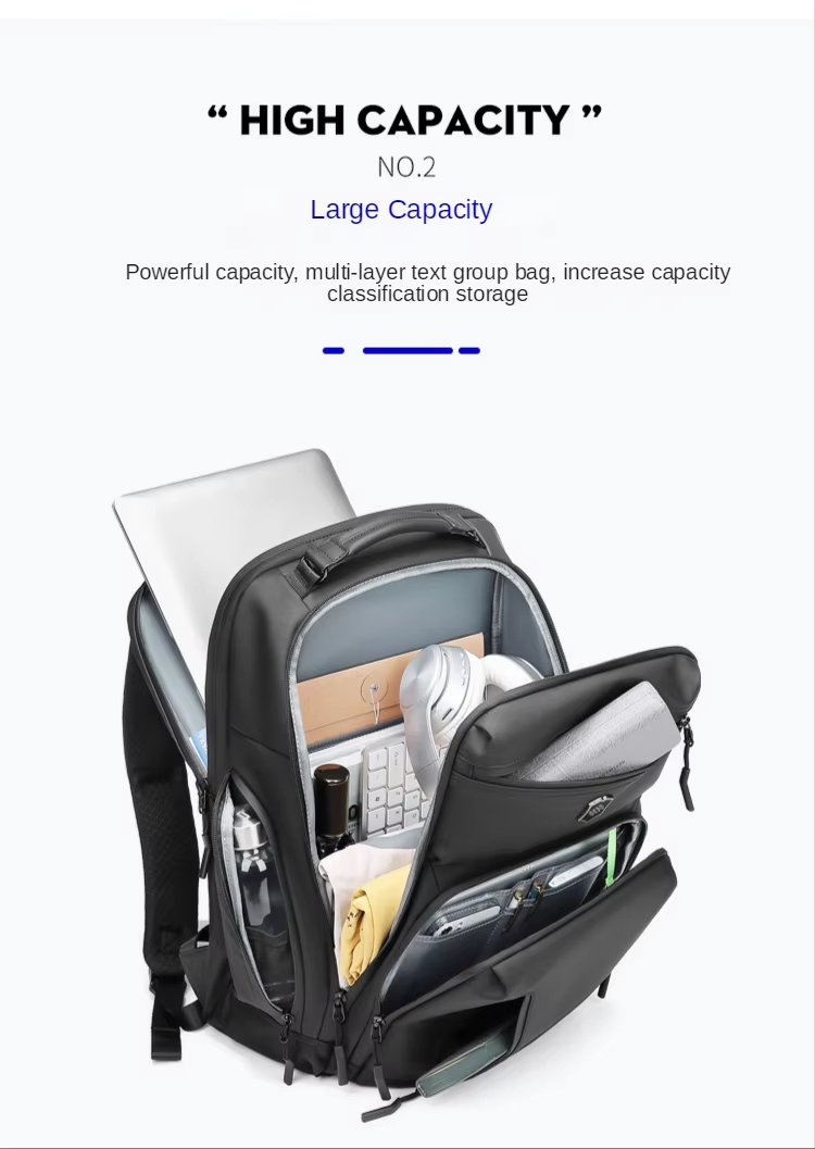 Water-Resistant USB Business Oxford Laptop Backpack product detail
