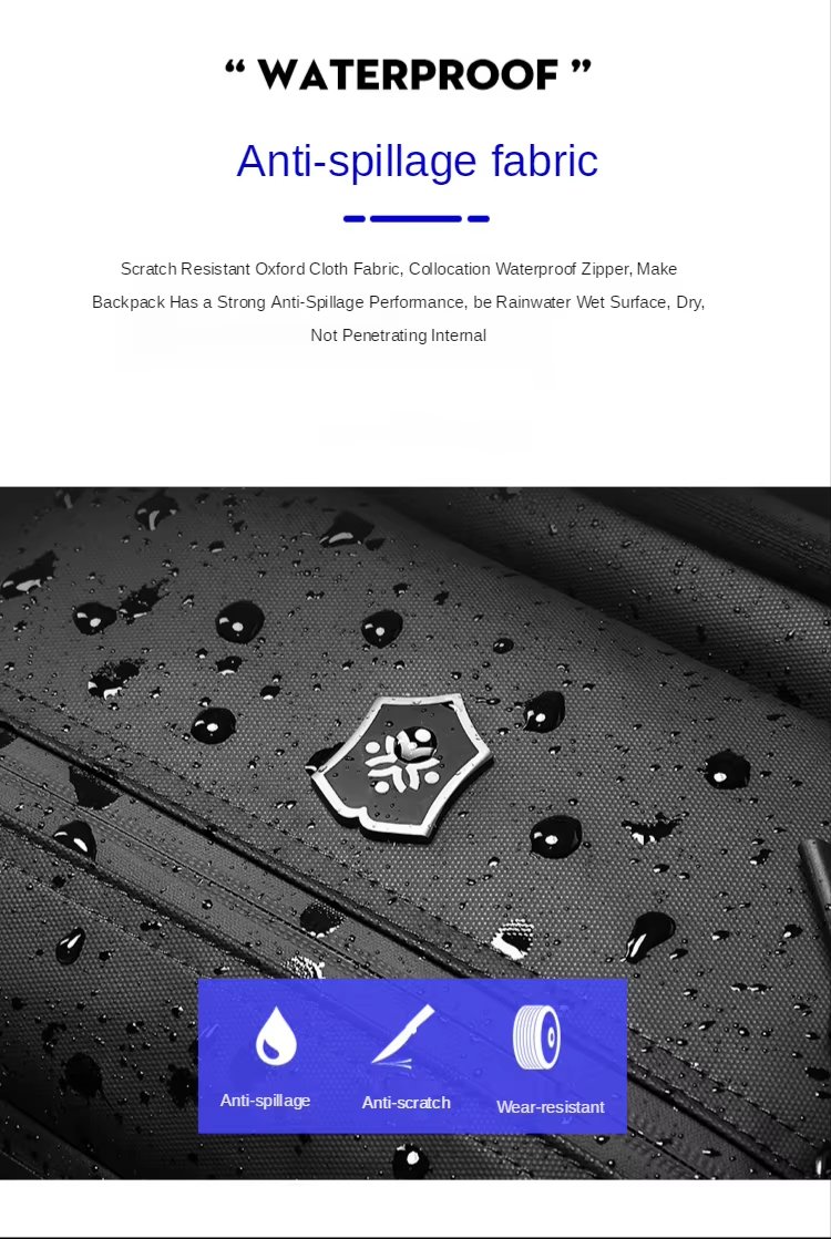 Water-Resistant USB Business Oxford Laptop Backpack product detail