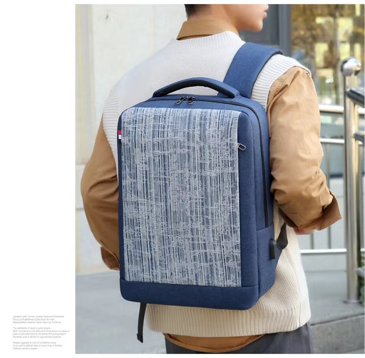 Water-Resistant Large Capacity USB Business Travel Oxford Laptop Backpack product detail