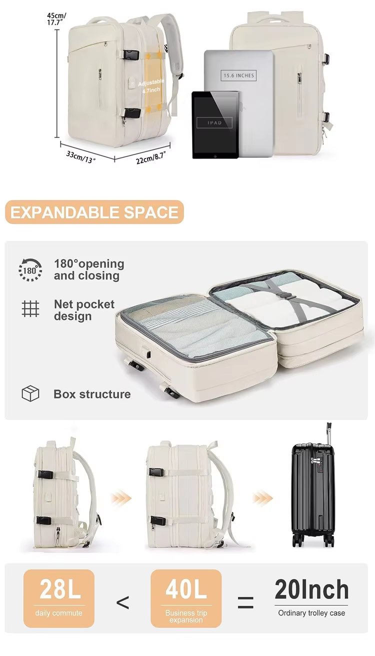 Anti-Theft Large Capacity USB Business Oxford Laptop Backpack product detail