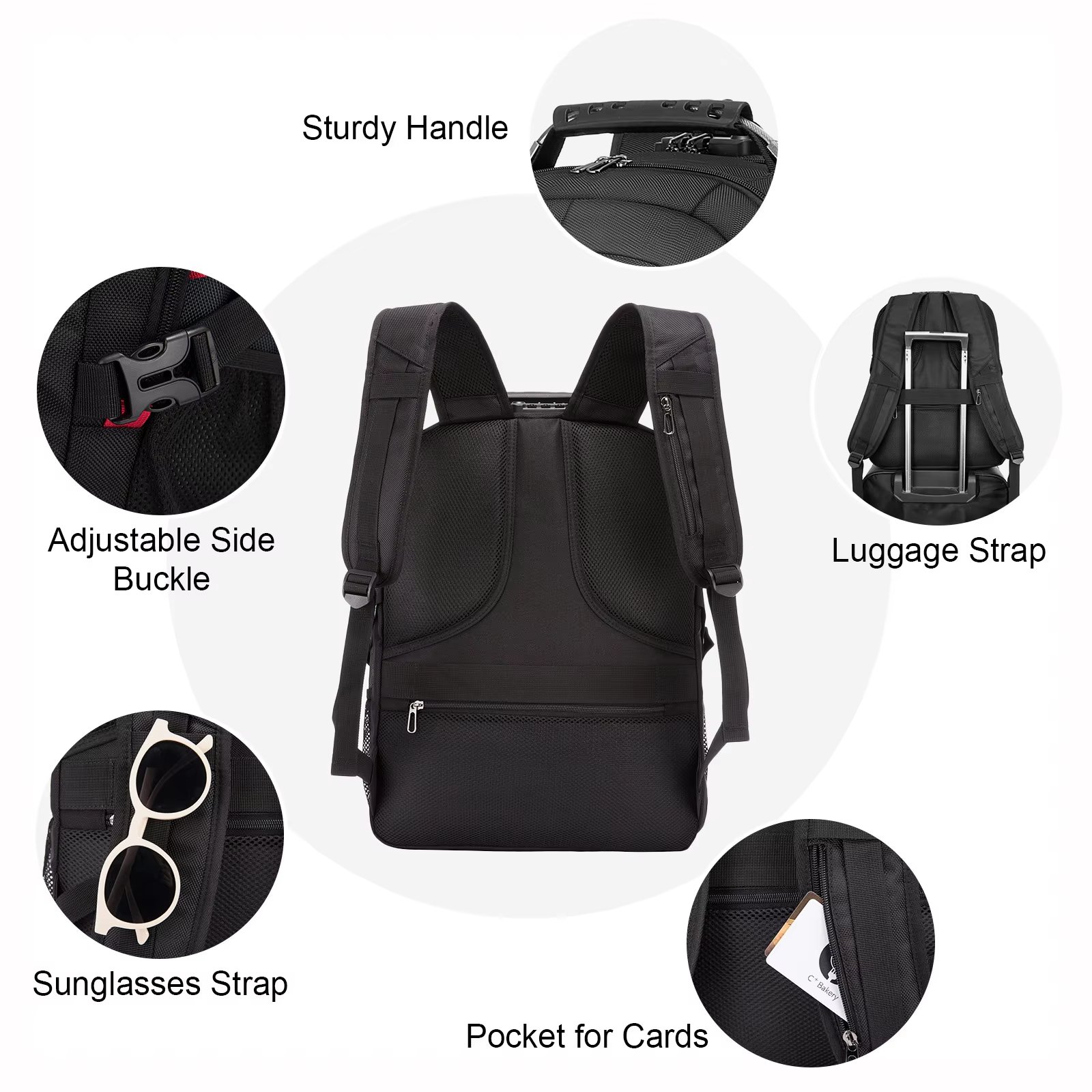 Anti-Theft Water-Resistant Large Capacity USB Vintage Nylon Laptop Backpack product detail