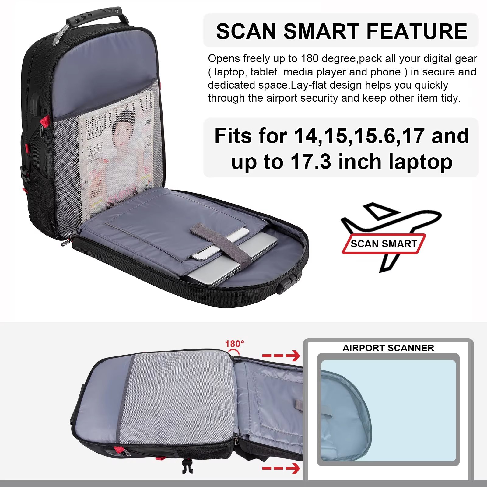 Anti-Theft Water-Resistant Large Capacity USB Vintage Nylon Laptop Backpack product detail