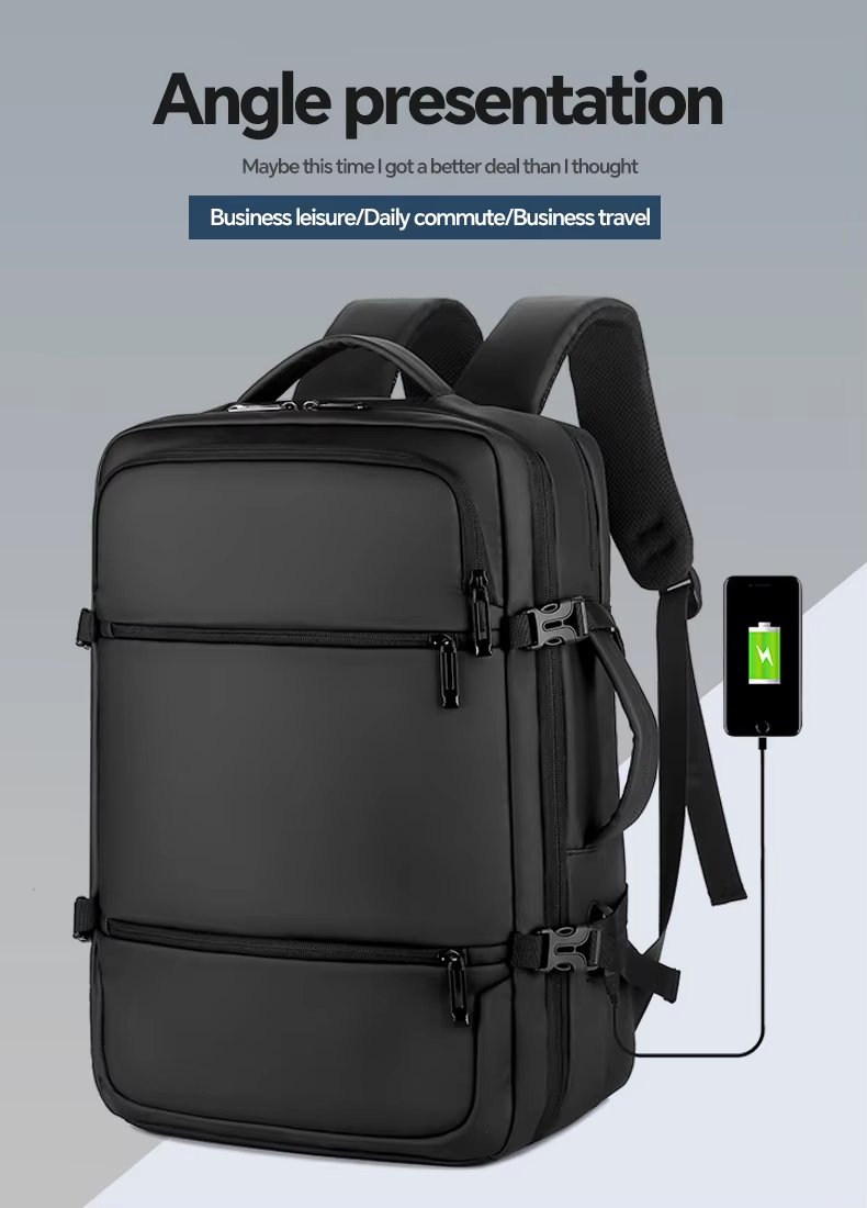 Water-Resistant Business Travel School Casual Oxford Laptop Backpack product detail