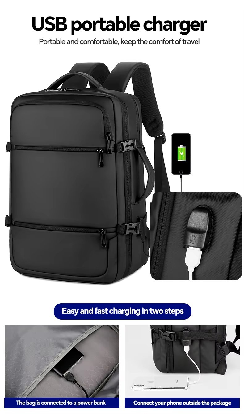 Water-Resistant Business Travel School Casual Oxford Laptop Backpack product detail
