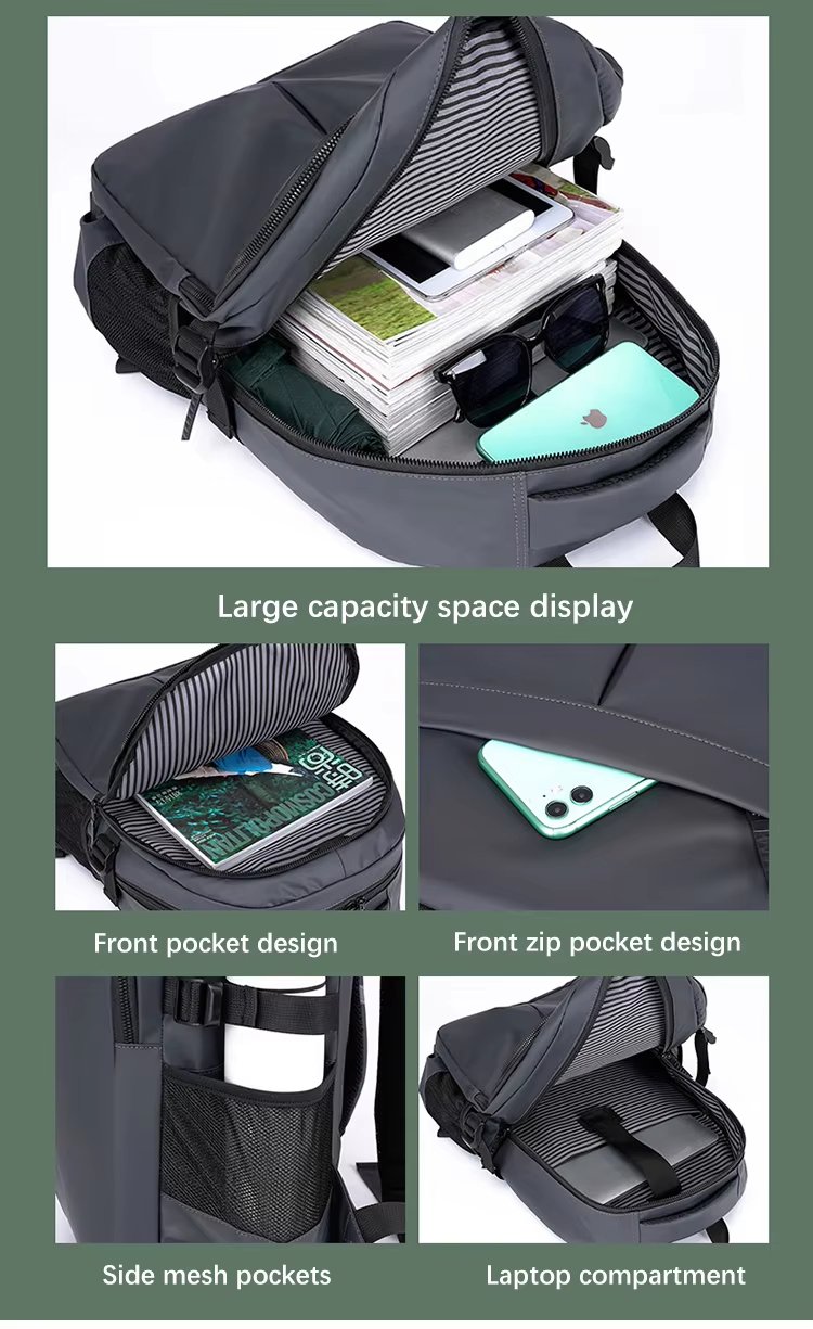 Anti-Theft Water-Resistant Outdoor Business Travel Leather Laptop Backpack product detail