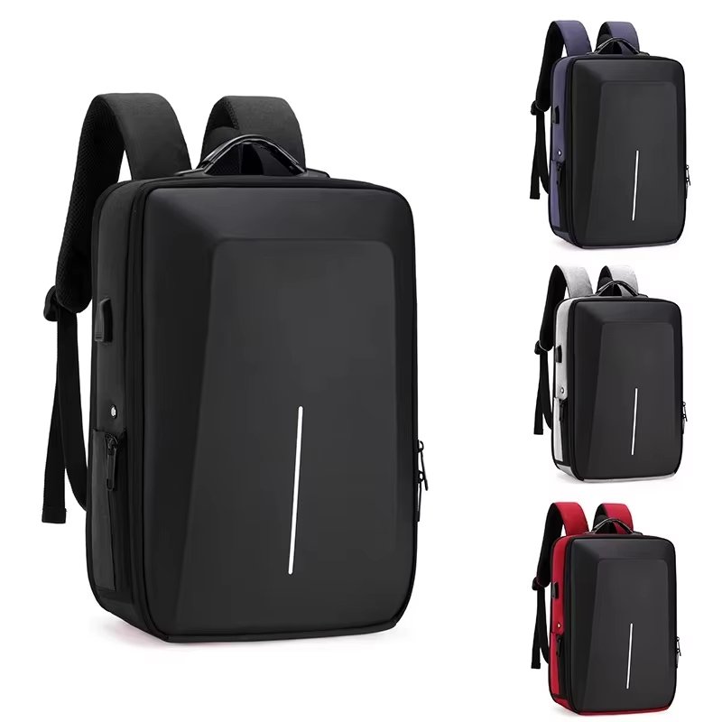 Anti-Theft Water-Resistant USB Modern Business Oxford Laptop Backpack product detail