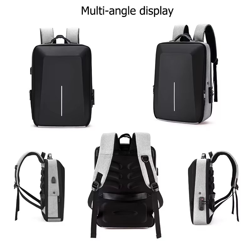 Anti-Theft Water-Resistant USB Modern Business Oxford Laptop Backpack product detail
