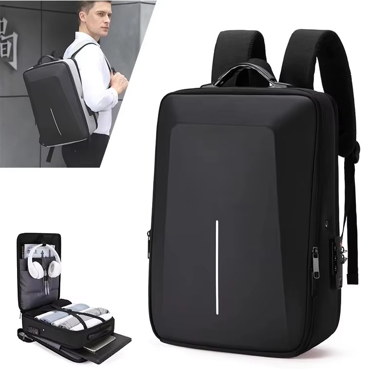 Anti-Theft Water-Resistant USB Modern Business Oxford Laptop Backpack product detail