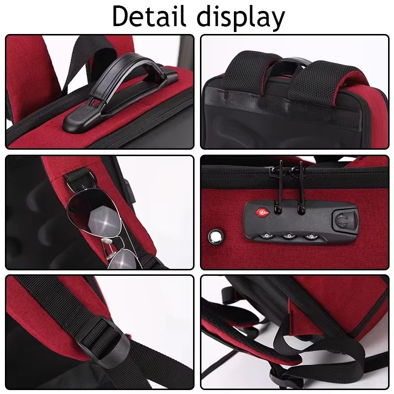 Anti-Theft Water-Resistant USB Modern Business Oxford Laptop Backpack product detail