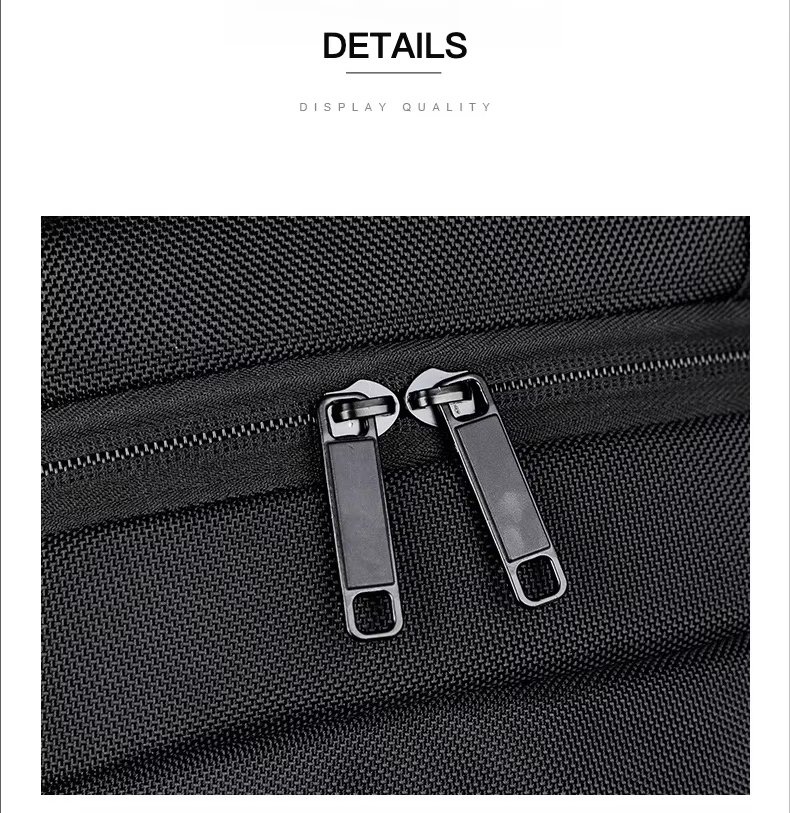 Large Capacity USB Business Travel School Nylon Laptop Backpack product detail