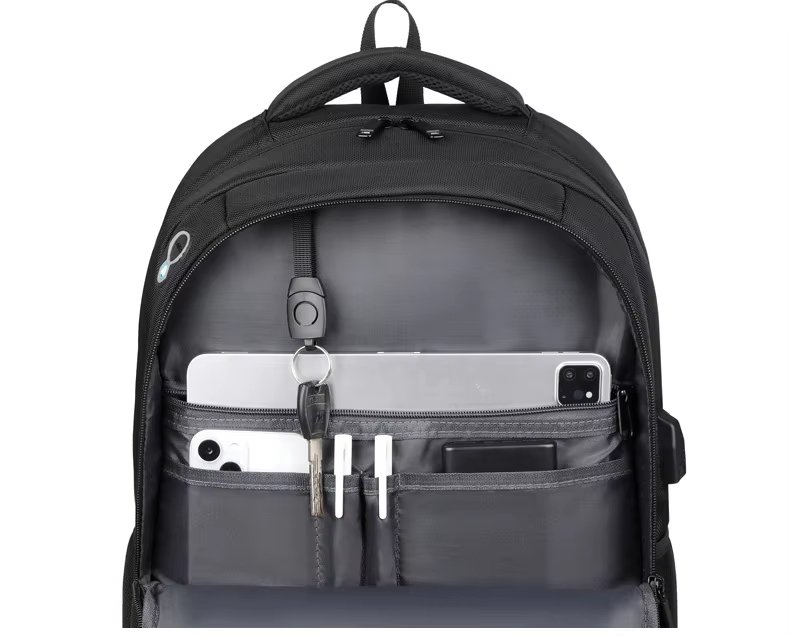 Large Capacity USB Business Travel School Nylon Laptop Backpack product detail
