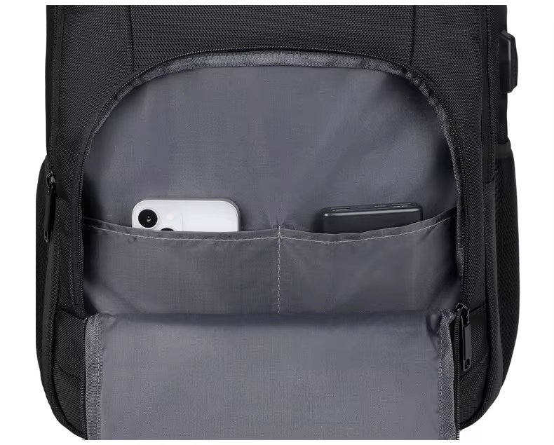 Large Capacity USB Business Travel School Nylon Laptop Backpack product detail