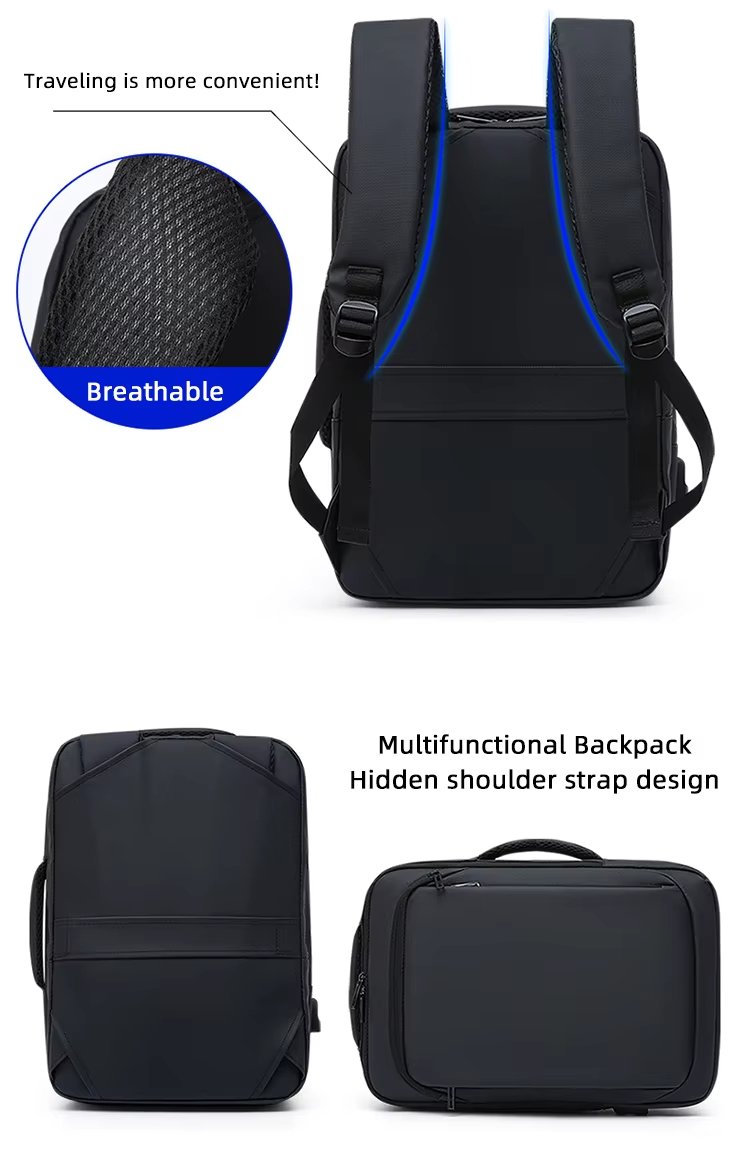 Anti-Theft Water-Resistant USB Slim Business Oxford Laptop Backpack product detail