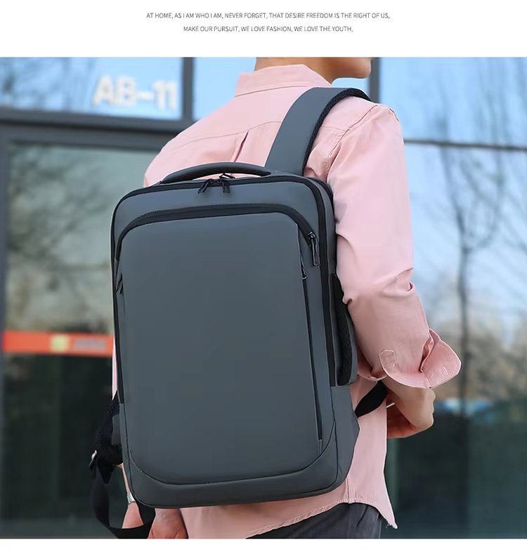 Anti-Theft Water-Resistant USB Slim Business Oxford Laptop Backpack product detail