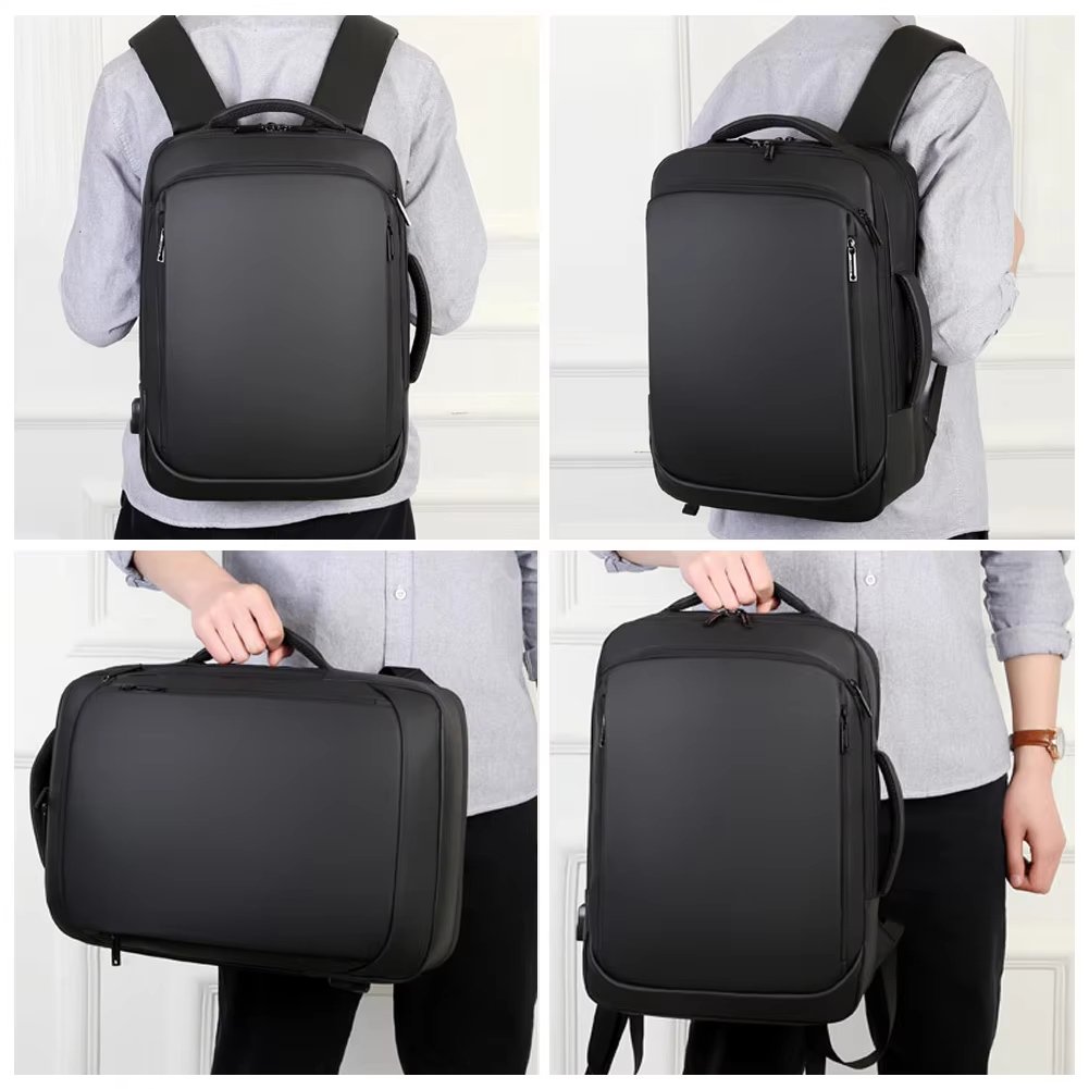 Water-Resistant Large Capacity USB Business Travel Oxford Laptop Backpack product detail