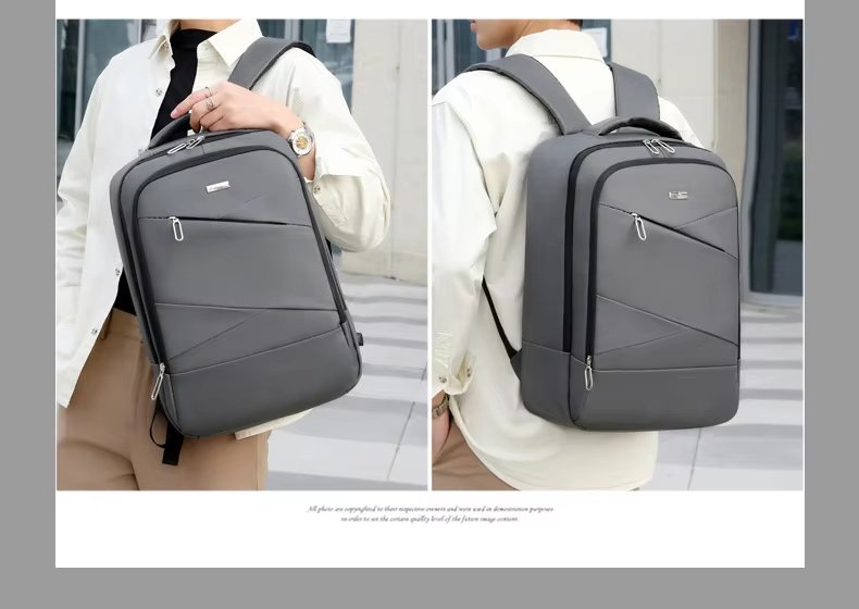 Water-Resistant Large Capacity USB Business Travel Oxford Laptop Backpack product detail