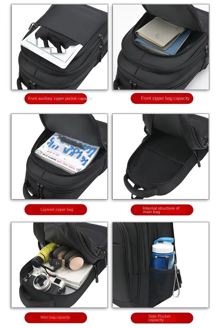 Water-Resistant Large Capacity Vintage Outdoor Business Oxford Backpack product detail