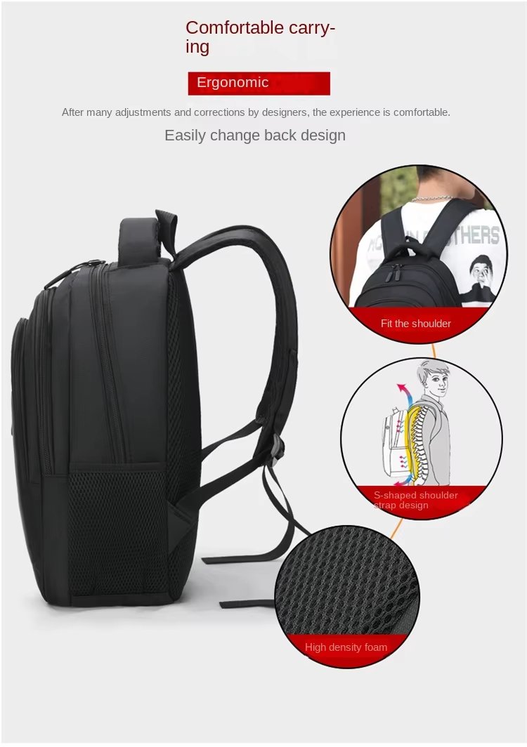 Water-Resistant Large Capacity Vintage Outdoor Business Oxford Backpack product detail