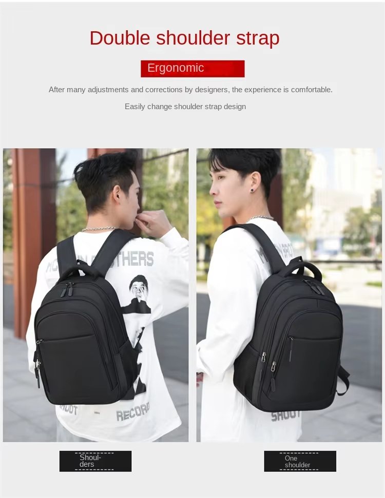Water-Resistant Large Capacity Vintage Outdoor Business Oxford Backpack product detail