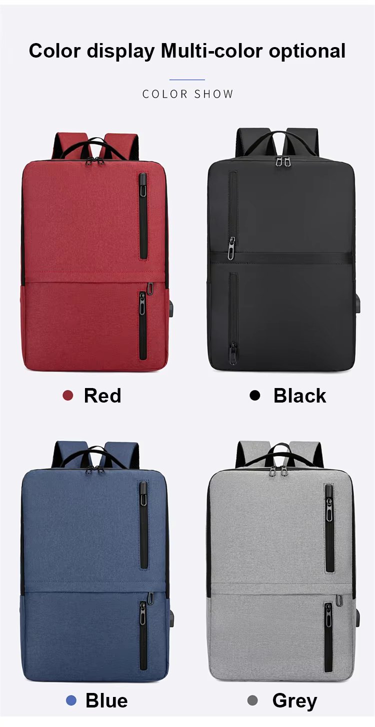 Water-Resistant Large Capacity Lightweight USB Business Oxford Laptop Backpack product detail