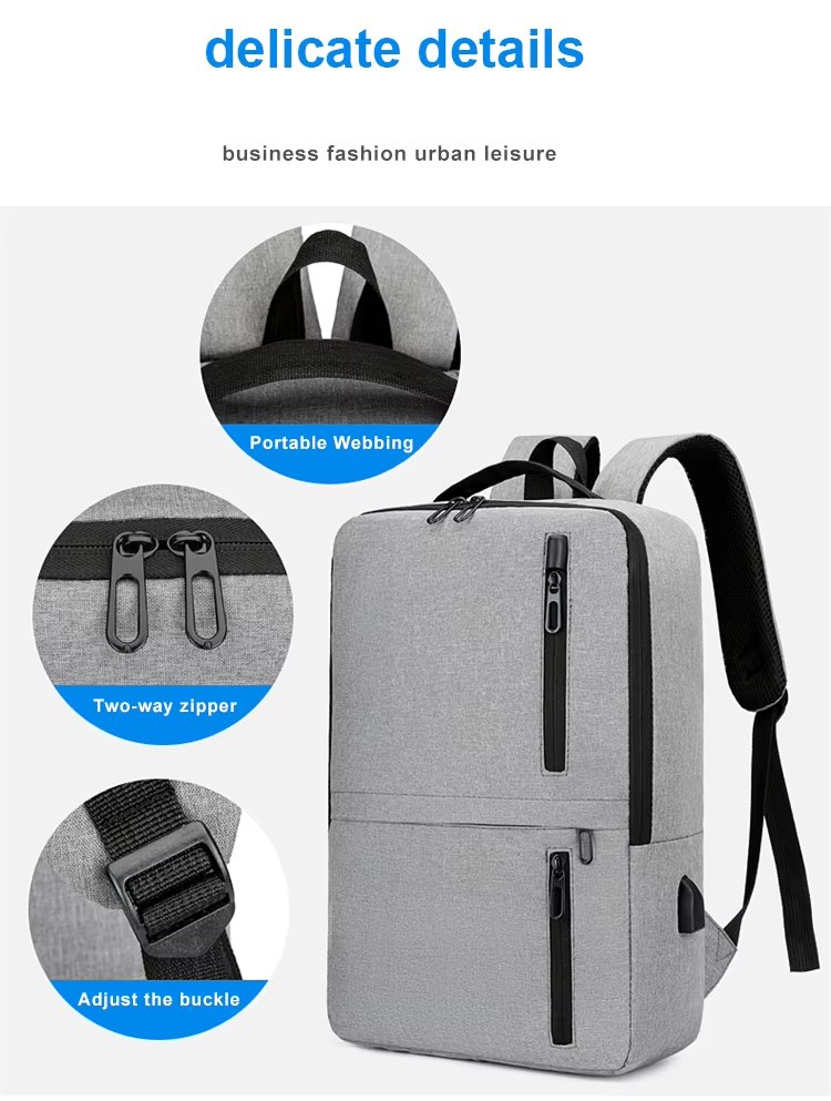 Water-Resistant Large Capacity Lightweight USB Business Oxford Laptop Backpack product detail