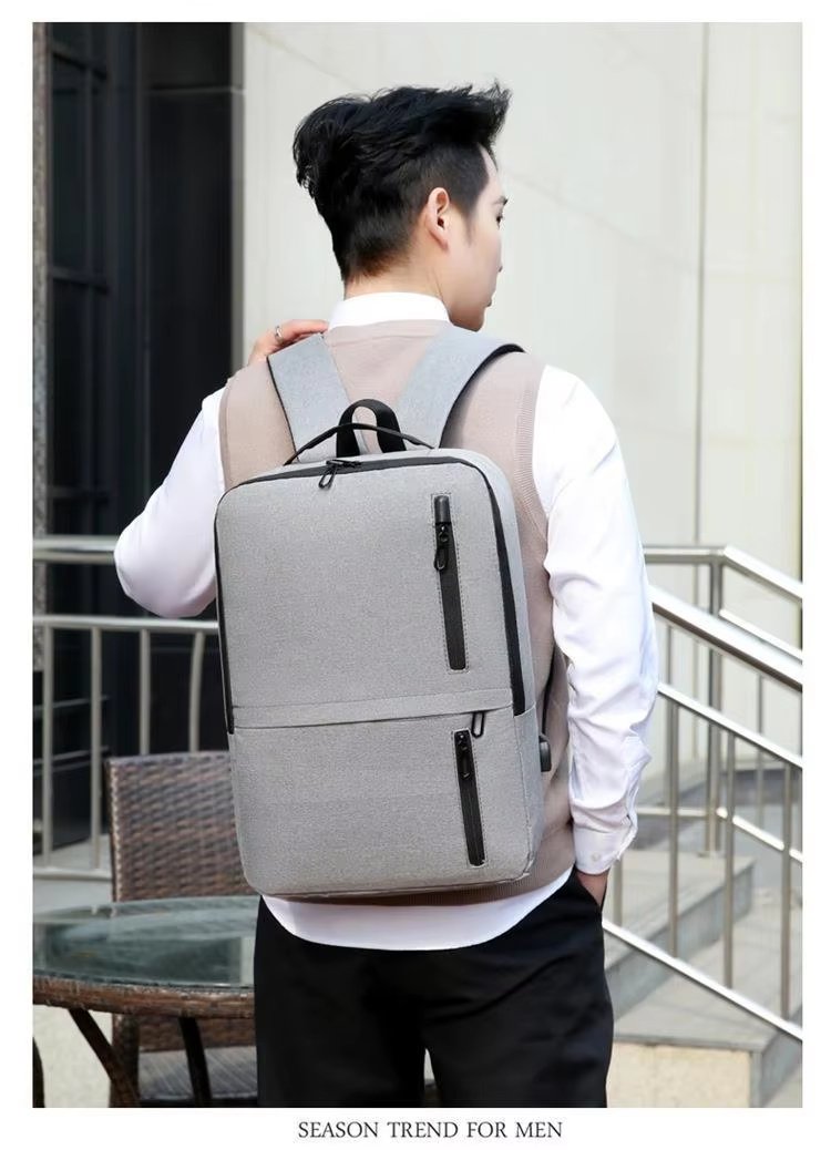 Water-Resistant Large Capacity Lightweight USB Business Oxford Laptop Backpack product detail