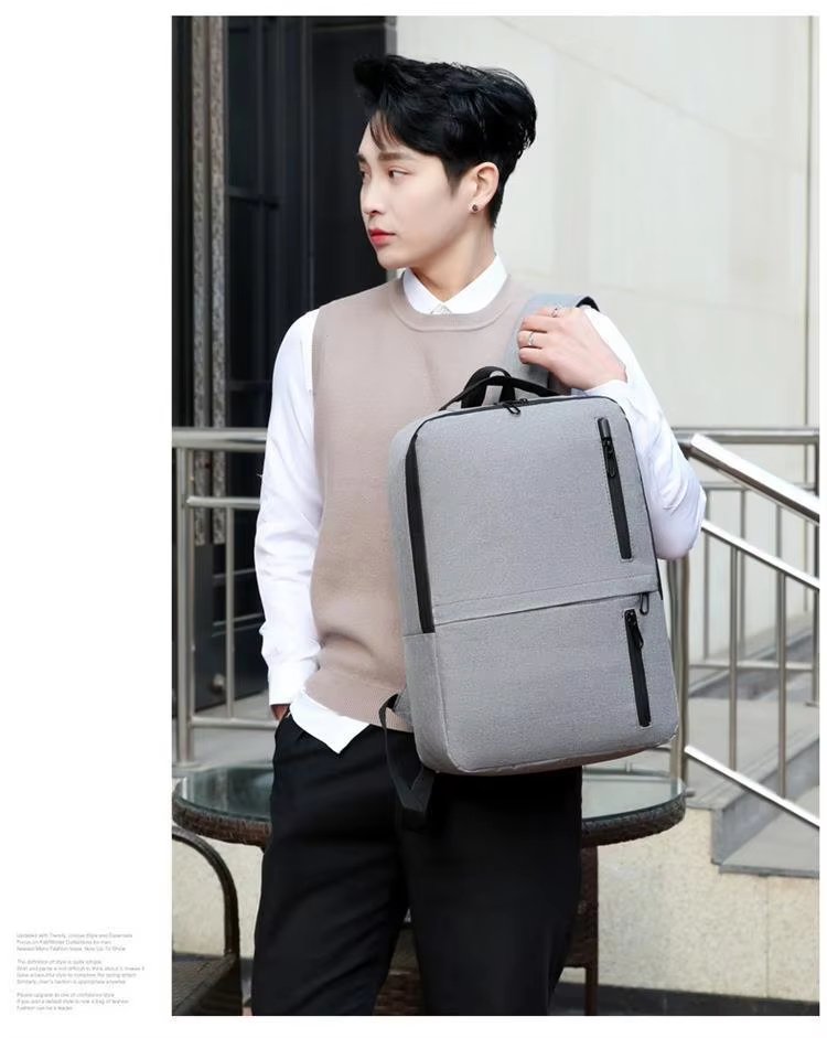 Water-Resistant Large Capacity Lightweight USB Business Oxford Laptop Backpack product detail
