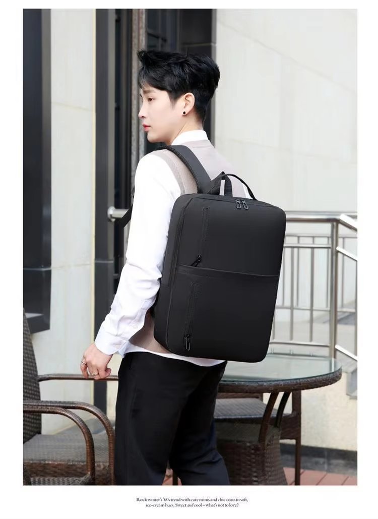 Water-Resistant Large Capacity Lightweight USB Business Oxford Laptop Backpack product detail