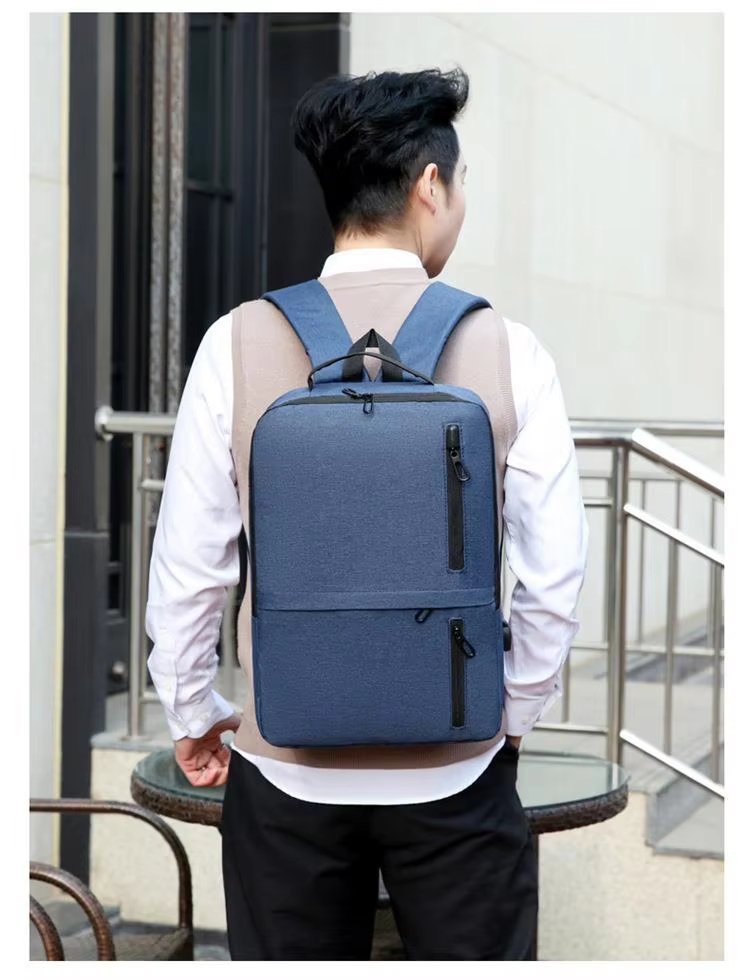 Water-Resistant Large Capacity Lightweight USB Business Oxford Laptop Backpack product detail