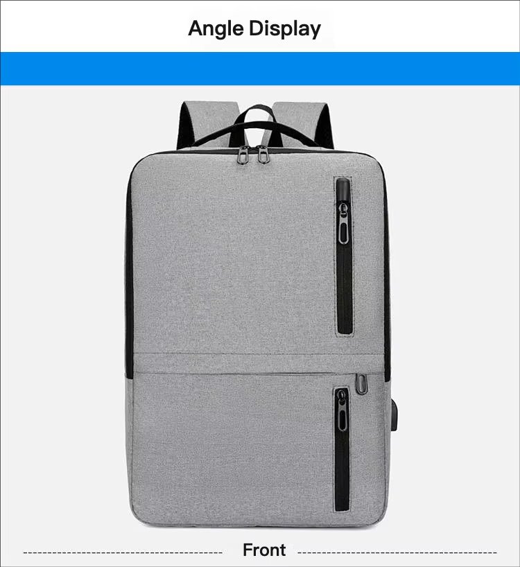 Water-Resistant Large Capacity Lightweight USB Business Oxford Laptop Backpack product detail