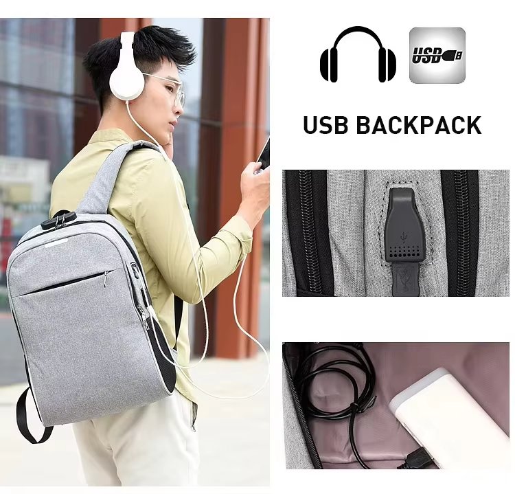 Anti-Theft Water-Resistant Large Capacity Lightweight USB Oxford Laptop Backpack product detail