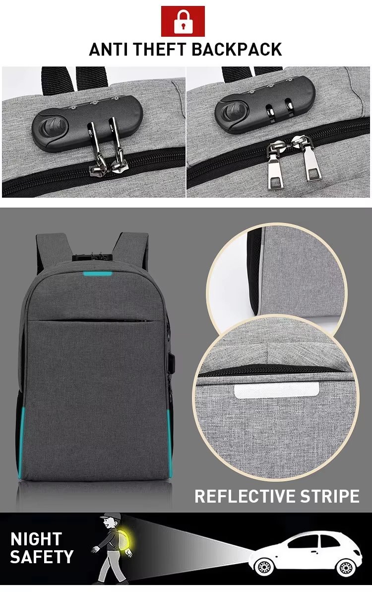 Anti-Theft Water-Resistant Large Capacity Lightweight USB Oxford Laptop Backpack product detail
