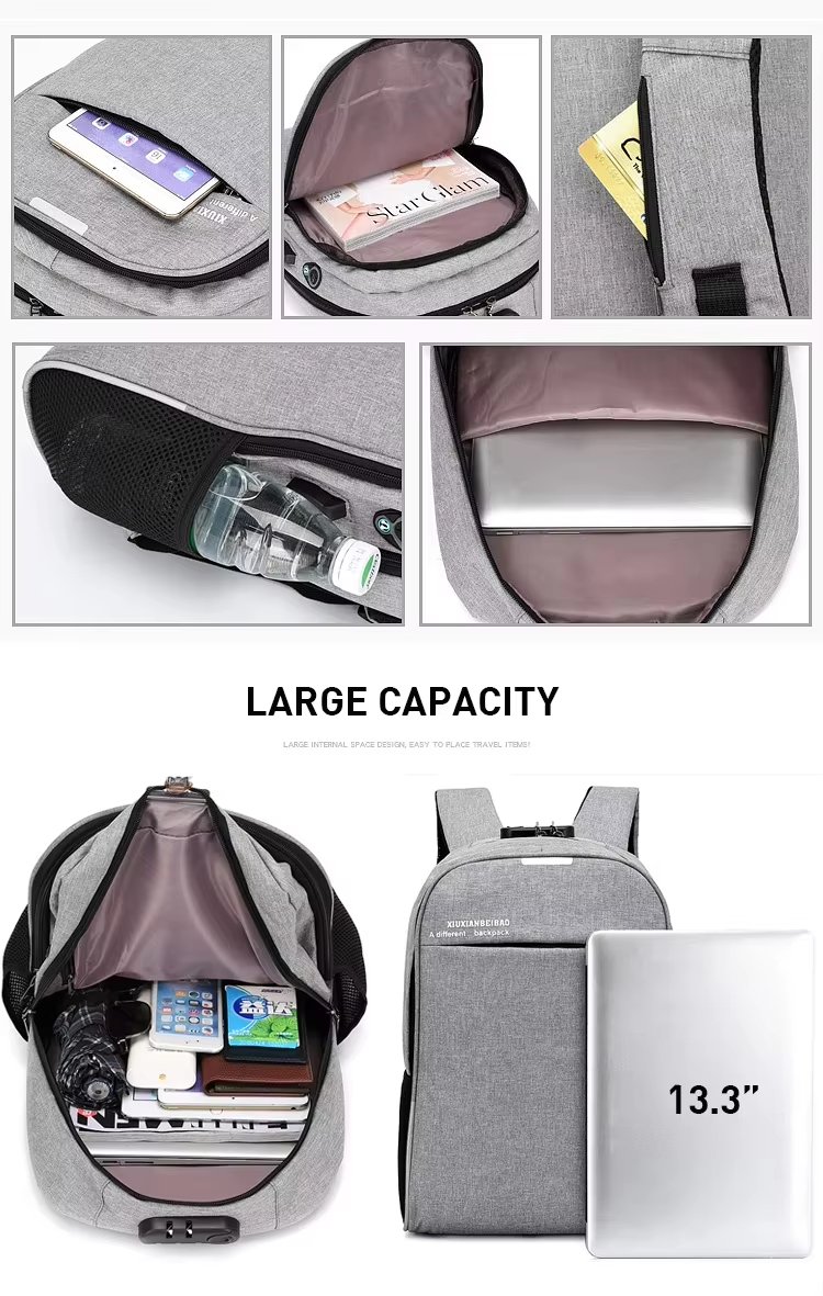 Anti-Theft Water-Resistant Large Capacity Lightweight USB Oxford Laptop Backpack product detail