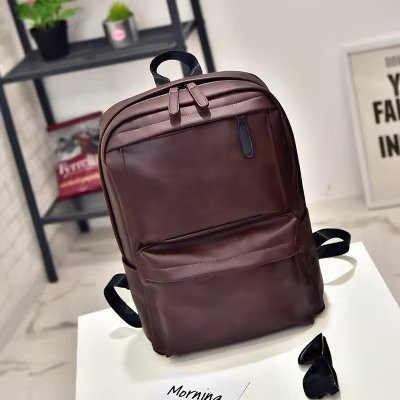 Water-Resistant Large Capacity Modern Outdoor Business PU Leather Business Casual Backpack product detail