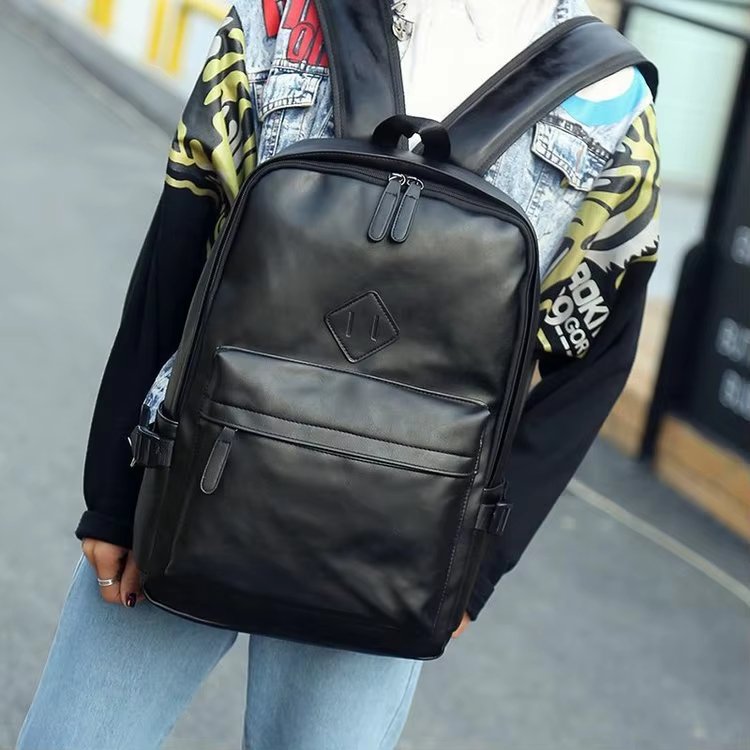 Water-Resistant Large Capacity Modern Outdoor Business PU Leather Business Casual Backpack product detail