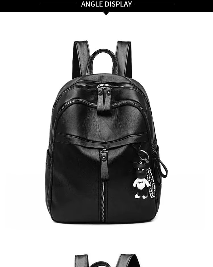 Modern Casual PU Leather Casual Backpack product detail