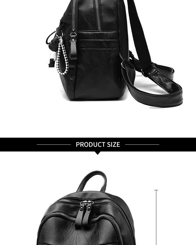 Modern Casual PU Leather Casual Backpack product detail