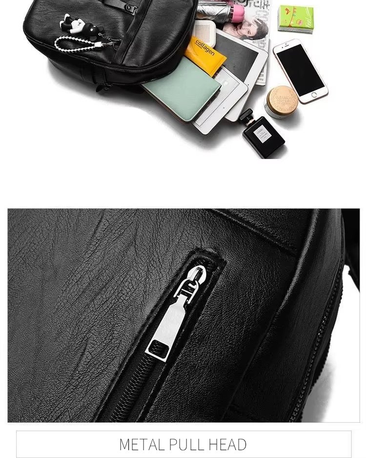 Modern Casual PU Leather Casual Backpack product detail