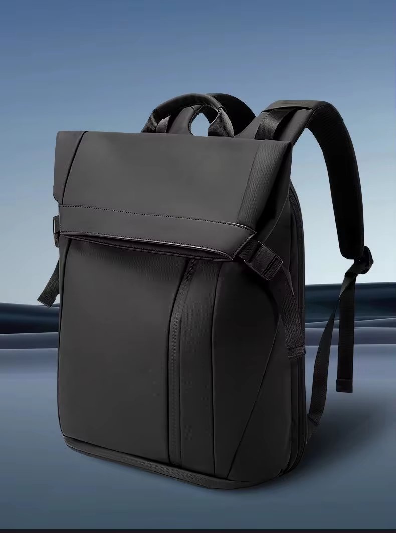 Anti-Theft Water-Resistant Business Casual PU Leather Laptop Backpack product detail