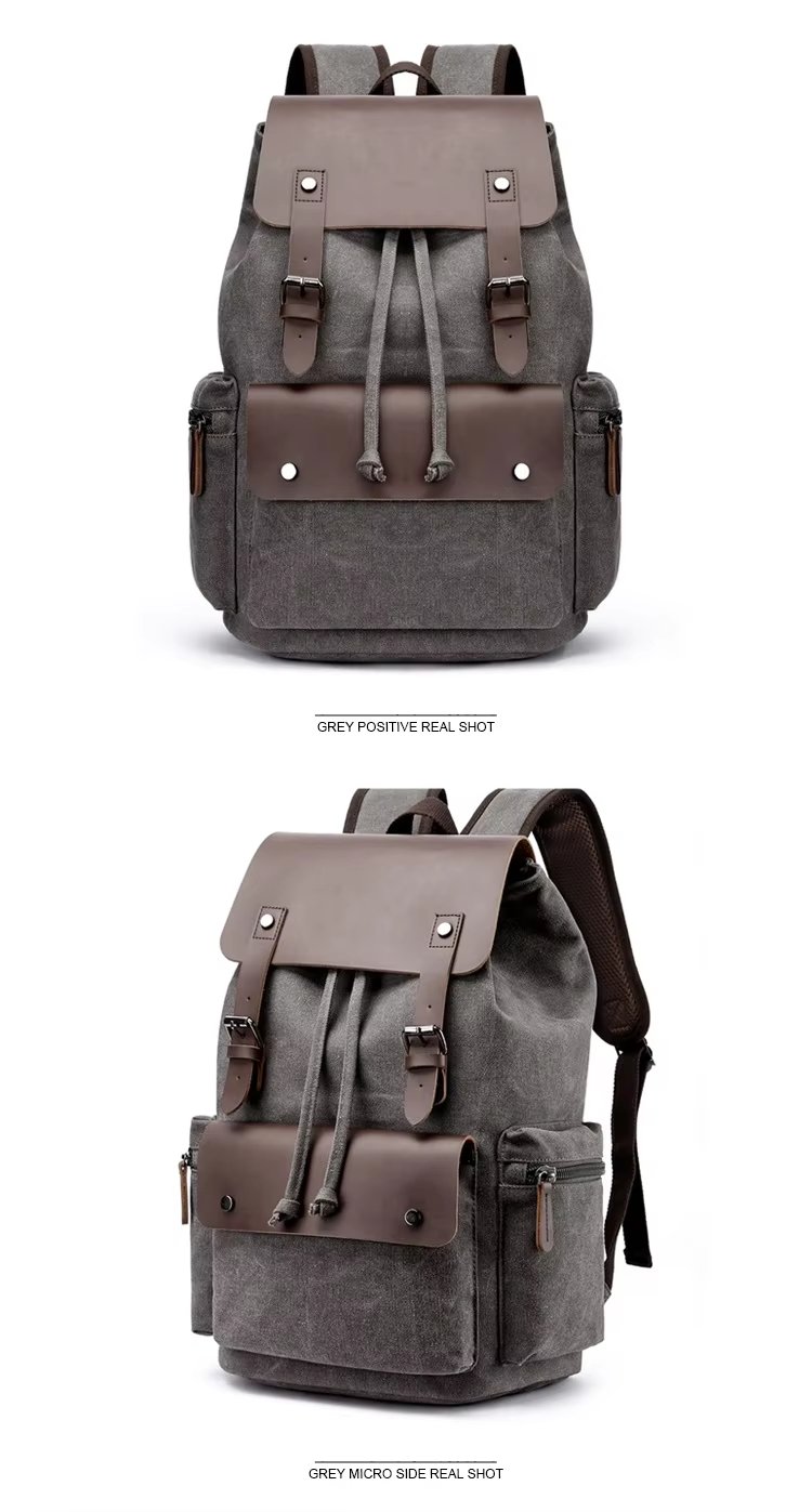 Water-Resistant Outdoor Casual Canvas Laptop Backpack product detail