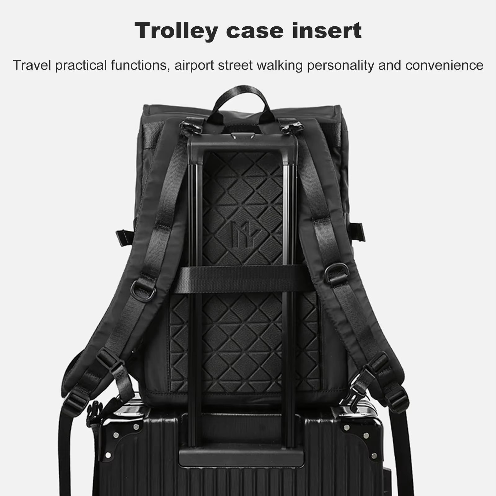 Anti-Theft Water-Resistant Large Capacity Expandable Outdoor Oxford Roll Top Backpack product detail
